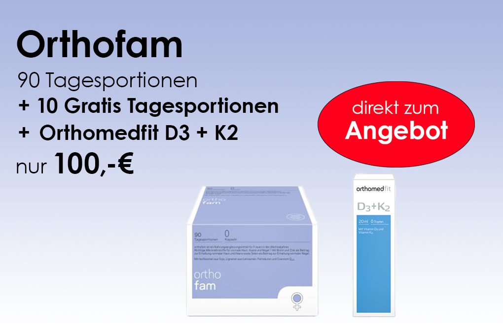 Orthofam 90 Tagesportionen + 10 Gratis Tagesportionen + Orthomedfit D3+K2