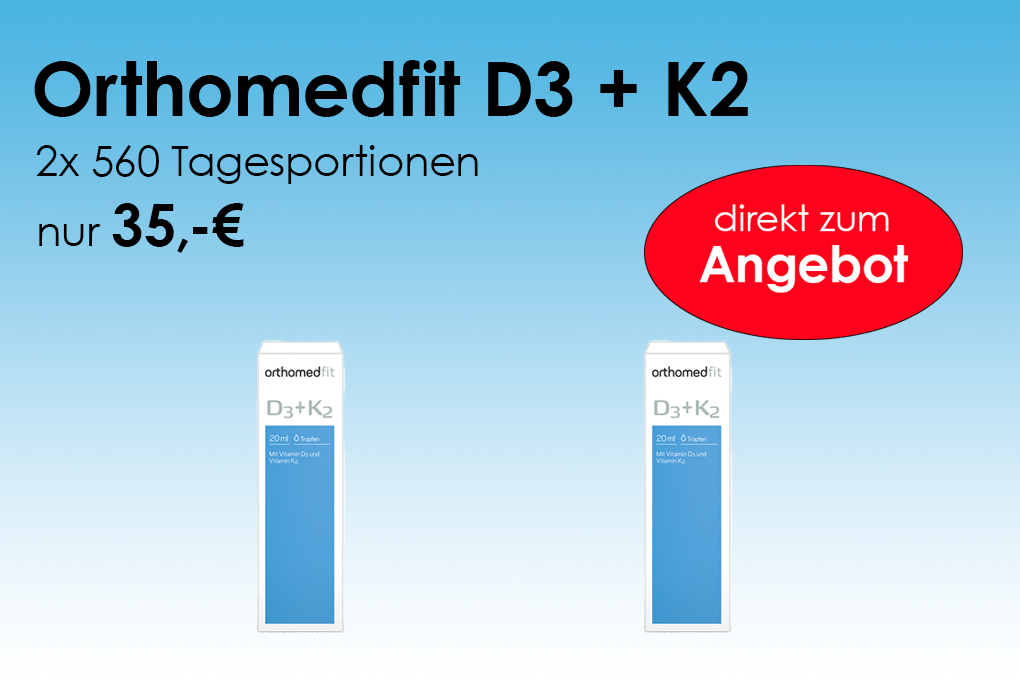 2x Orthomedfit D₃ + K₂ mit 560 Tagesportionen